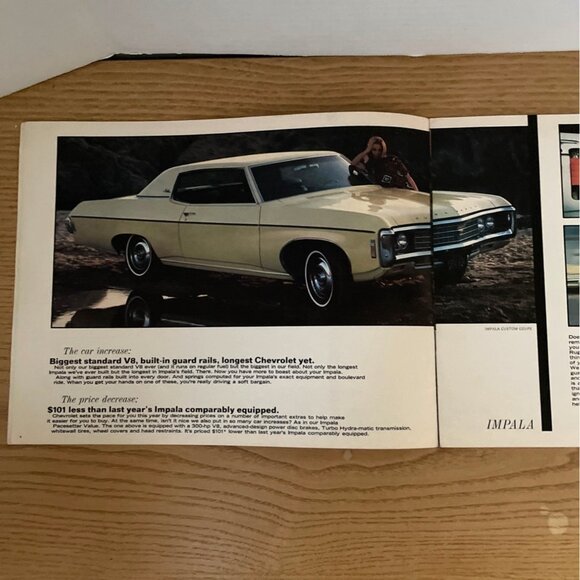 1969 Chevrolet Pacesetter Values Brochure Camaro Impala Malibu Caprice Chevelle - Picture 5 of 7
